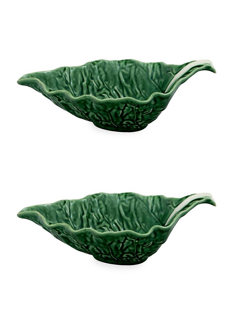 Bordallo Pinheiro Cabbage Sauceboat, Set of 2