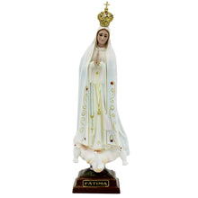 Load image into Gallery viewer, 11&quot; Our Lady Of Fatima Virgin Mary White Religious Statue, #1025
