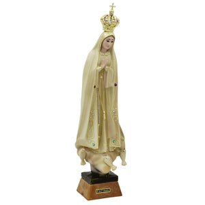 9.5" Our Lady Of Fatima Virgin Mary Beige Religious Statue, #1033V