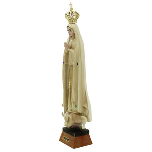 9.5" Our Lady Of Fatima Virgin Mary Beige Religious Statue, #1033V