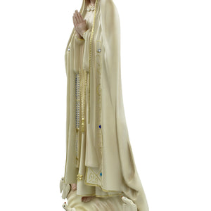 20" Our Lady Of Fatima Virgin Mary Beige Religious Statue, #1035V