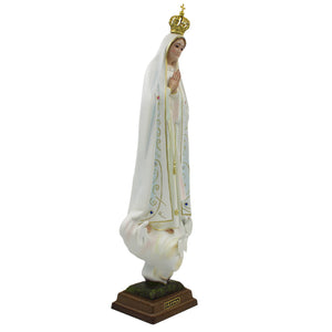 20" Our Lady Of Fatima Virgin Mary White Religious State, #1035