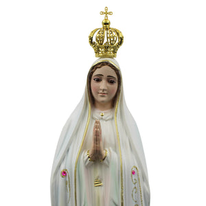 20" Our Lady Of Fatima Virgin Mary White Religious State, #1035