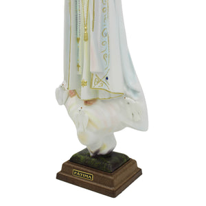 20" Our Lady Of Fatima Virgin Mary White Religious State, #1035