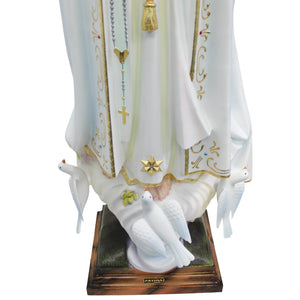 44" Our Lady Of Fatima Virgin Mary White Religious Statue, #1038