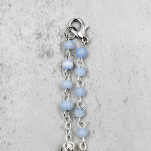 Load image into Gallery viewer, Our Lady of Fatima Rosary with Light Blue Beads, Medallion, and Case
