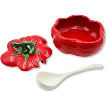 Load image into Gallery viewer, Hand-Painted Large Tomato Tureen with Ladle - Made in Portugal
