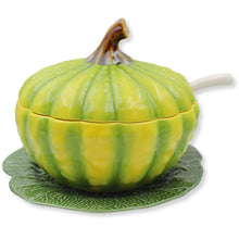 Load image into Gallery viewer, Hand-Painted Large Pumpkin Tureen with Ladle - Made in Portugal
