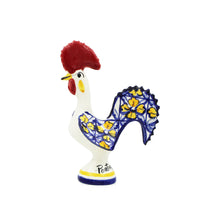 Load image into Gallery viewer, Hand-painted Decorative Ceramic Portuguese Azulejo Floral Good Luck Rooster
