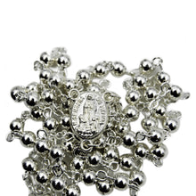 Load image into Gallery viewer, Our Lady of Fatima Made in Portugal Small Silver Plated Beads Rosary
