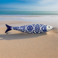 Load image into Gallery viewer, Blue Tile Azulejo Decorative Ceramic Portuguese Sardine, Small
