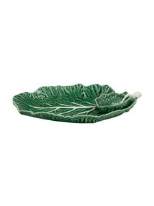 Bordallo Pinheiro Cabbage 8" Chip and Dip Platter