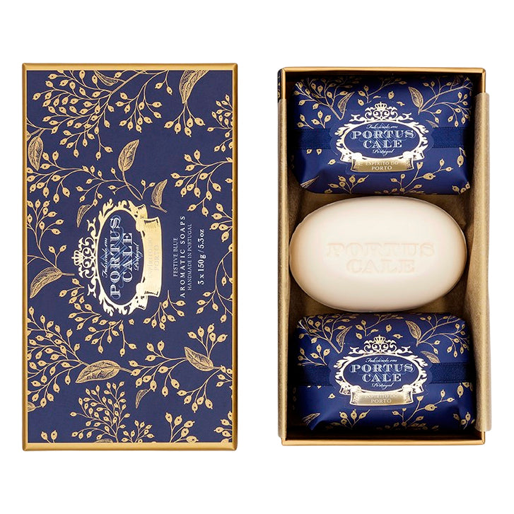 Castelbel Portus Cale Festive Blue 150G Soap, Set of 3