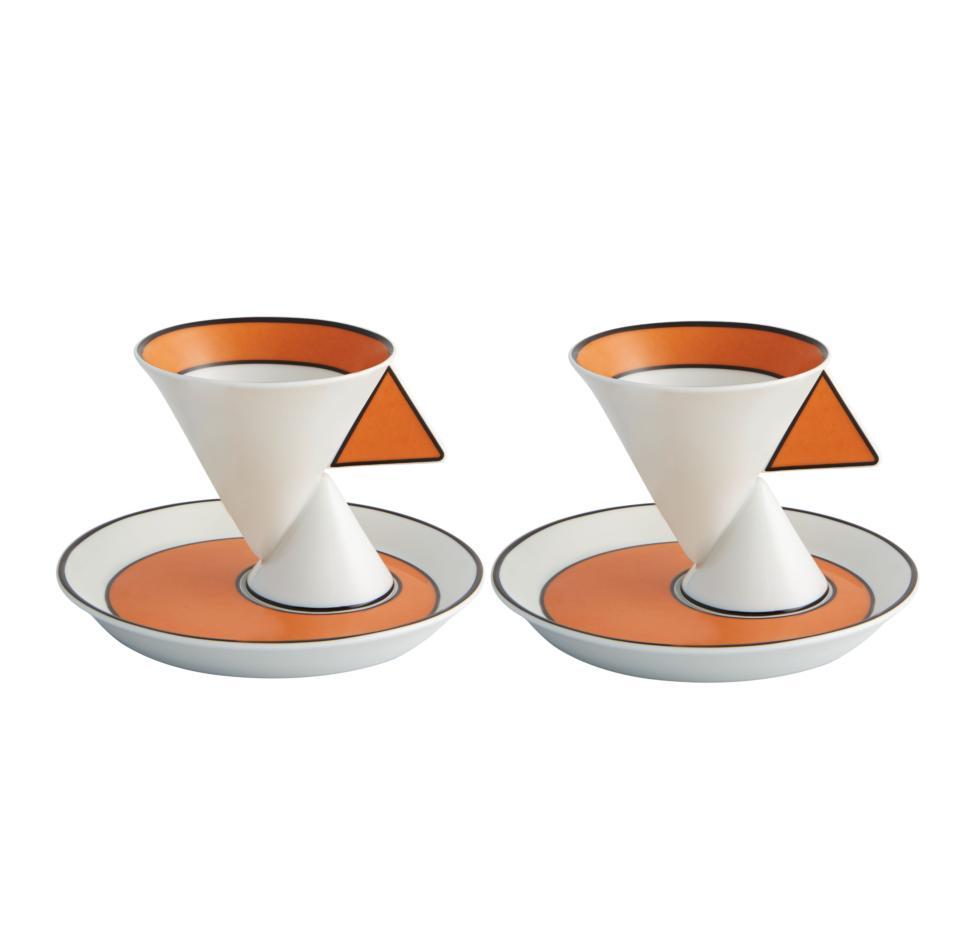 Vista Alegre Jazz Coffee Cup and Saucer, Set of 2