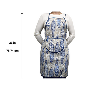 100% Cotton Cobblestone and Sardine Apron