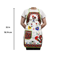 Load image into Gallery viewer, 100% Cotton Traditional Portuguese Rooster Kitchen Apron - Various Colors
