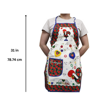 Load image into Gallery viewer, 100% Cotton Traditional Portuguese Rooster Kitchen Apron - Various Colors
