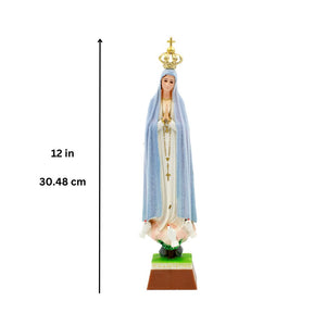 12" Our Lady Of Fatima Weather Changing Color Religious Statue #1025H