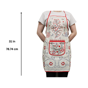 100% Cotton Portuguese Viana Heart Apron