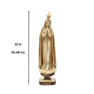 12" Pilgrim Our Lady Of Fatima Statue Made in Portugal #661