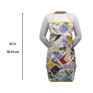 100% Cotton Portuguese Tiles Kitchen Apron