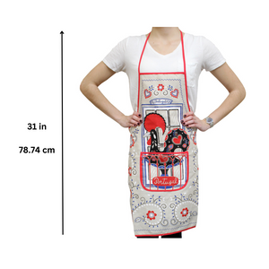 100% Cotton Traditional Portuguese Rooster Kitchen Apron - Various Colors