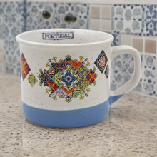 Load image into Gallery viewer, Portugal Tile Azulejo White and Blue 6 oz. Ceramic Mug
