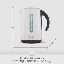 Load image into Gallery viewer, Breville BKE625WHT The Soft Top White 1.7 Liter Cordless Electric Kettle
