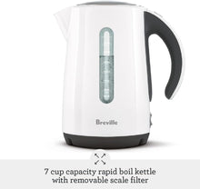 Load image into Gallery viewer, Breville BKE625WHT The Soft Top White 1.7 Liter Cordless Electric Kettle
