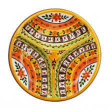 Load image into Gallery viewer, Hand-painted Portuguese Pottery Clay Terracotta Colorful Divided Dish Plate
