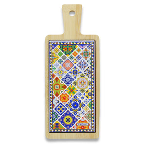 Portuguese Multicolor Ceramic Tile Tray – Azulejo Tile Design