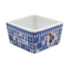 Load image into Gallery viewer, Portuguese Azulejo Style Sauce &amp; Snack Dish with Wooden Serving Tray, Rooster
