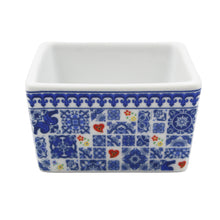 Load image into Gallery viewer, Portuguese Azulejo Style Sauce &amp; Snack Dish with Wooden Serving Tray, Rooster
