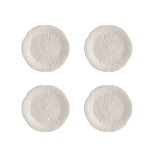 Bordallo Pinheiro Cabbage Beige Dessert Plate, Set of 4