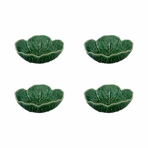 Bordallo Pinheiro Cabbage 6 oz. Bowl, Set of 4