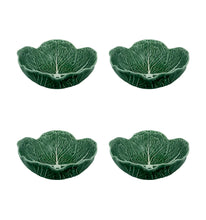 Load image into Gallery viewer, Bordallo Pinheiro Cabbage 17 oz. Cereal Bowl, Set of 4
