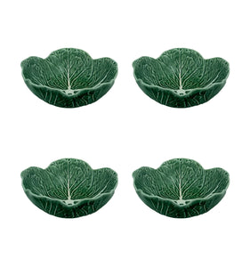 Bordallo Pinheiro Cabbage 17 oz. Cereal Bowl, Set of 4