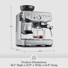 Load image into Gallery viewer, Breville BES876BSS Barista Express Impress Espresso Machine, Brushed Stainless Steel
