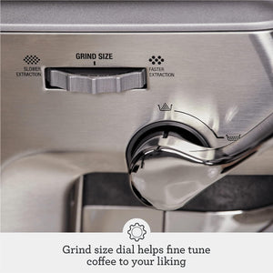 Breville BES876BSS Barista Express Impress Espresso Machine, Brushed Stainless Steel