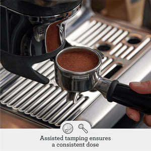 Breville BES876BSS Barista Express Impress Espresso Machine, Brushed Stainless Steel