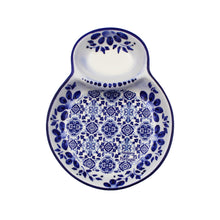 Load image into Gallery viewer, Hand-painted Decorative Ceramic Portuguese Blue Floral and Tile Olive Dish
