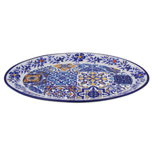 Load image into Gallery viewer, Traditional Multicolor Tile Azulejo Floral Ceramic Oval Platter
