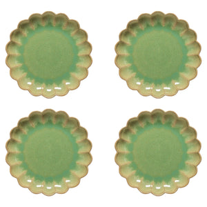 Costa Nova Marrakesh 9" Eucalyptus Salad/Dessert Plate, Set of 4