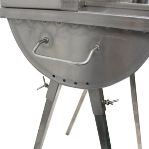 Aisi 304 Stainless Steel BBQ Grill with Motor and Accessories, Handmade and Welded in Portugal