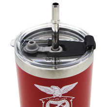 Load image into Gallery viewer, Benfica Thermal Insulated Travel Mug with Lid and Straw, Stainless Steel
