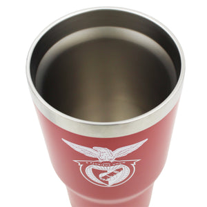 Benfica Thermal Insulated Travel Mug with Lid and Straw, Stainless Steel