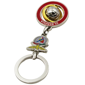 Official Benfica Spinning Ball Keychain with Club Crest