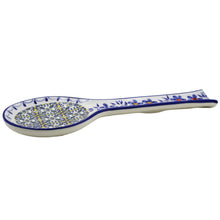 Load image into Gallery viewer, Traditional Blue Yellow Tile Azulejo Decorative Ceramic Spoon Rest, Utensil Holder
