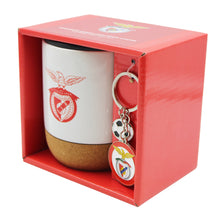 Load image into Gallery viewer, Officially Licensed Benfica Travel Mug with Removable Cork Bottom and Keychain Set
