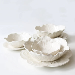 Bordallo Pinheiro Cabbage 13 oz. Beige Bowl, Set of 4